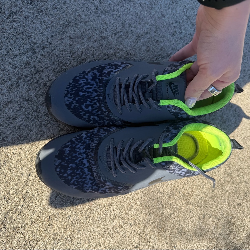Nike Gray and Neon Green Athletic Shoes